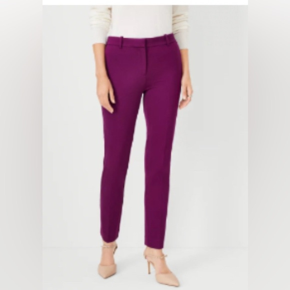 Ann Taylor Deep Plum Ankle Pants